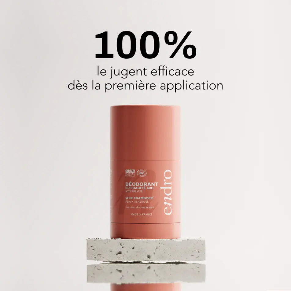 Les avis sur l'efficacité du déodorant stick rechargeable de parfum rose-framboise de la marque Endro 