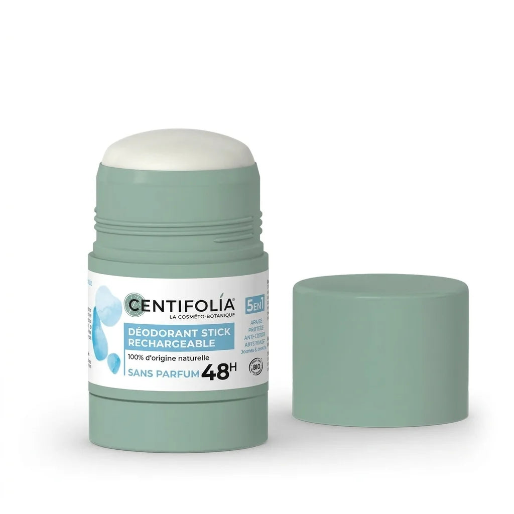 Déodorant stick rechargeable sans parfum Centifolia 50g - Vert sauge