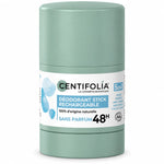 Déodorant stick rechargeable sans parfum Centifolia 50g, vert menthe sur fond blanc