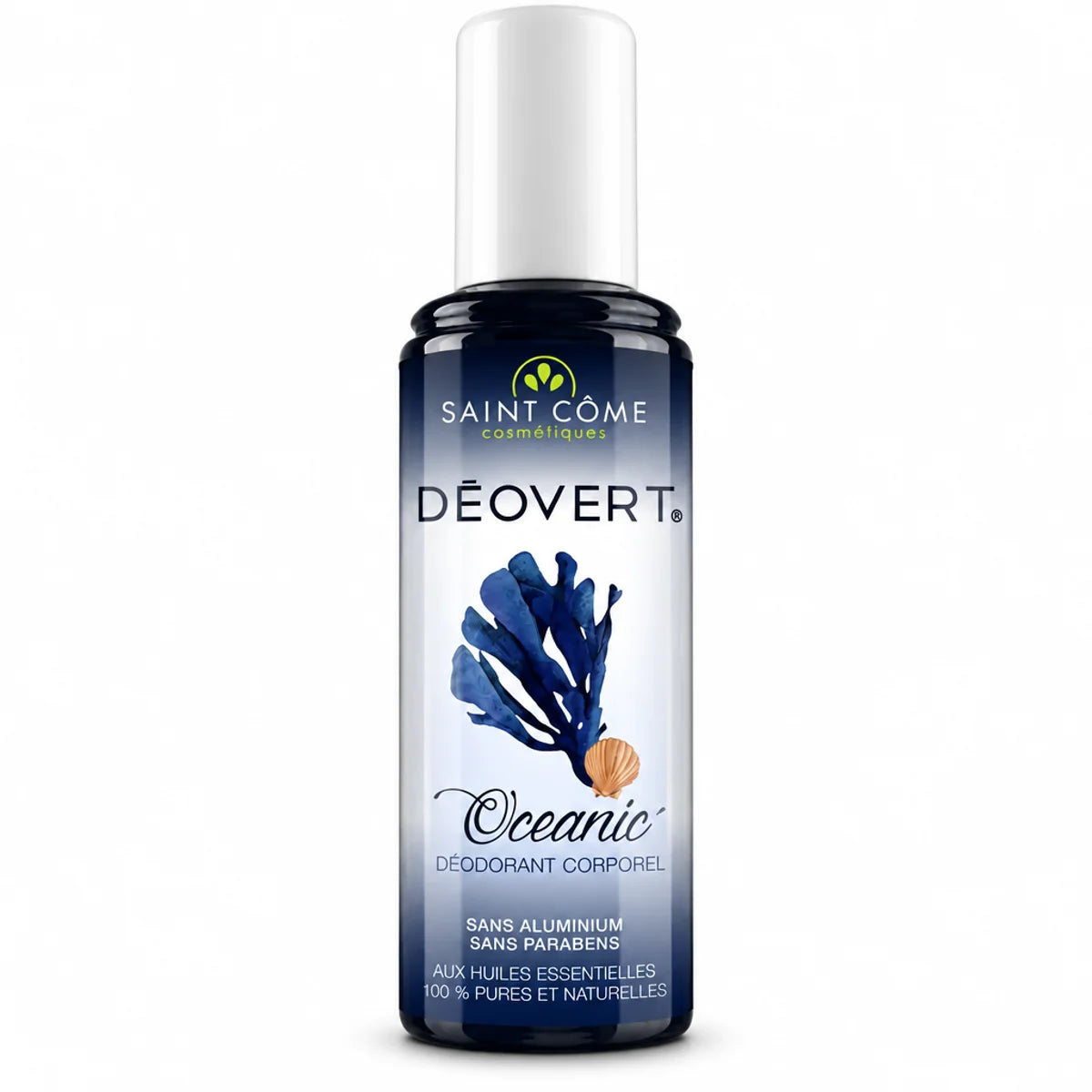 Déovert Océanic déodorant naturel 100ml - flacon verre bleu Laboratoire Saint Côme