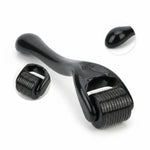 Dermaroller barbe 0,25 mm noir avec tête microneedle précise pour stimuler la pousse de barbe