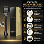 Dermaroller barbe 0,50mm noir - Guide d'utilisation 5 étapes pour la croissance de la barbe
