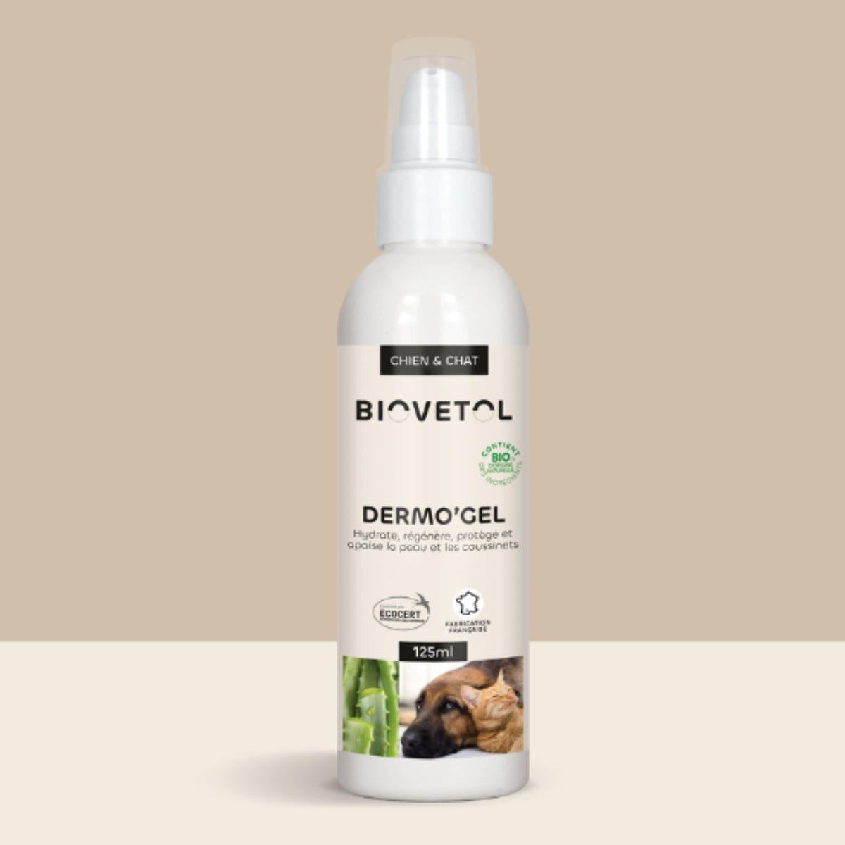 Dermo’Gel bio – Soin apaisant Coussinet & Peau chien chat 125ml - Biovetol