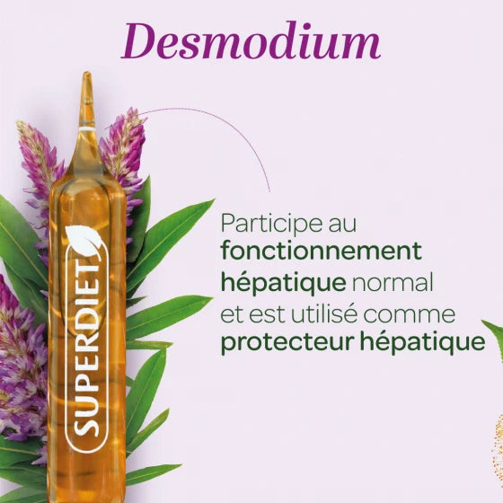 Les bienfaits de Une boite de Desmodium de Superdiet