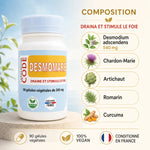 Desmomarie 90 gélules Laboratoire Code - complément foie avec Desmodium, Chardon-Marie et Curcuma