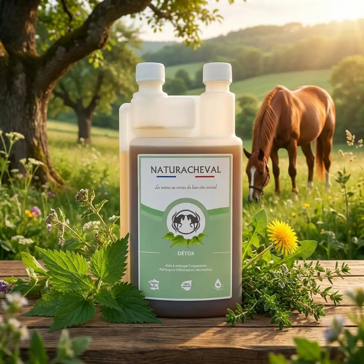 Detox Cheval 1L Naturacheval - Produit de drainage et purification équin naturel