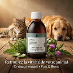 Complément Detox naturel 250ml pour foie et reins du chien et chat avec herbes