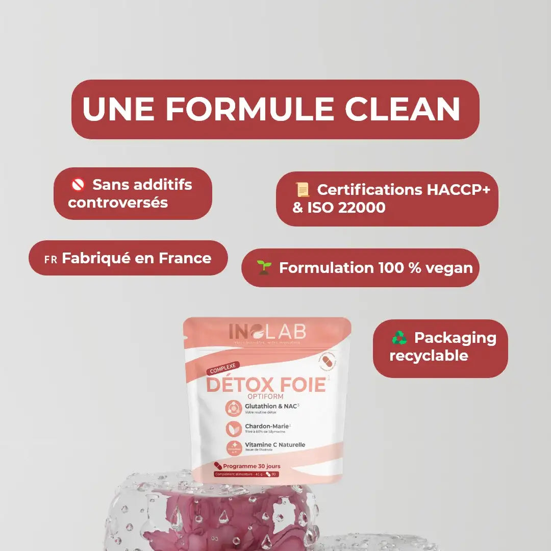 glutathion foie Chardon Marie 80% Silymarine + Altilix Artichaut | Glutathion, SAMe, Chlorella, Choline | Dtox Fonction Hpatique | 40 glules Glutathion rduit 400 mg -