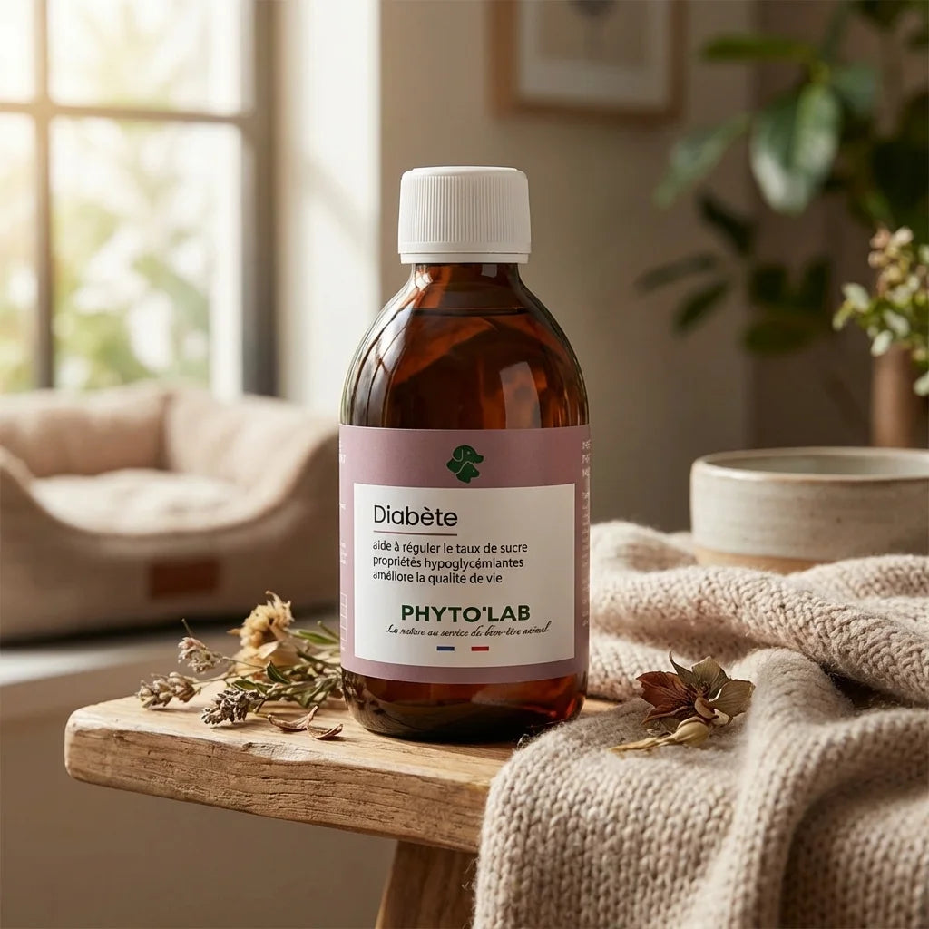 Complément naturel Phytolab Diabète pour chiens et chats diabétiques en flacon verre