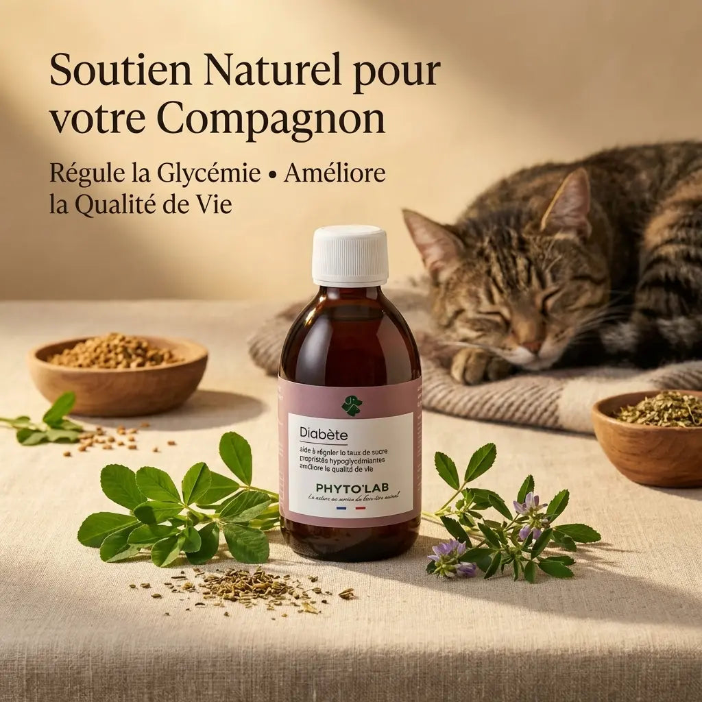 Complément Phytolab Diabète pour chiens et chats avec herbes naturelles et fenugreek