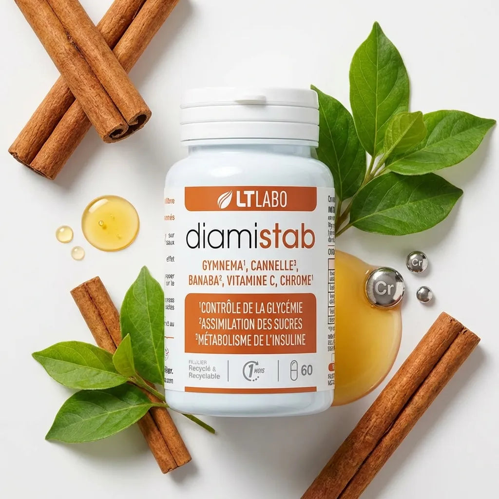 Diamistab 60 capsules LT Labo avec ingrédients naturels pour l'équilibre glycémique