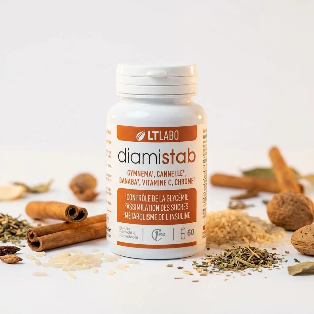 Diamistab 60 capsules pour équilibre glycémique avec ingrédients naturels et cannelle