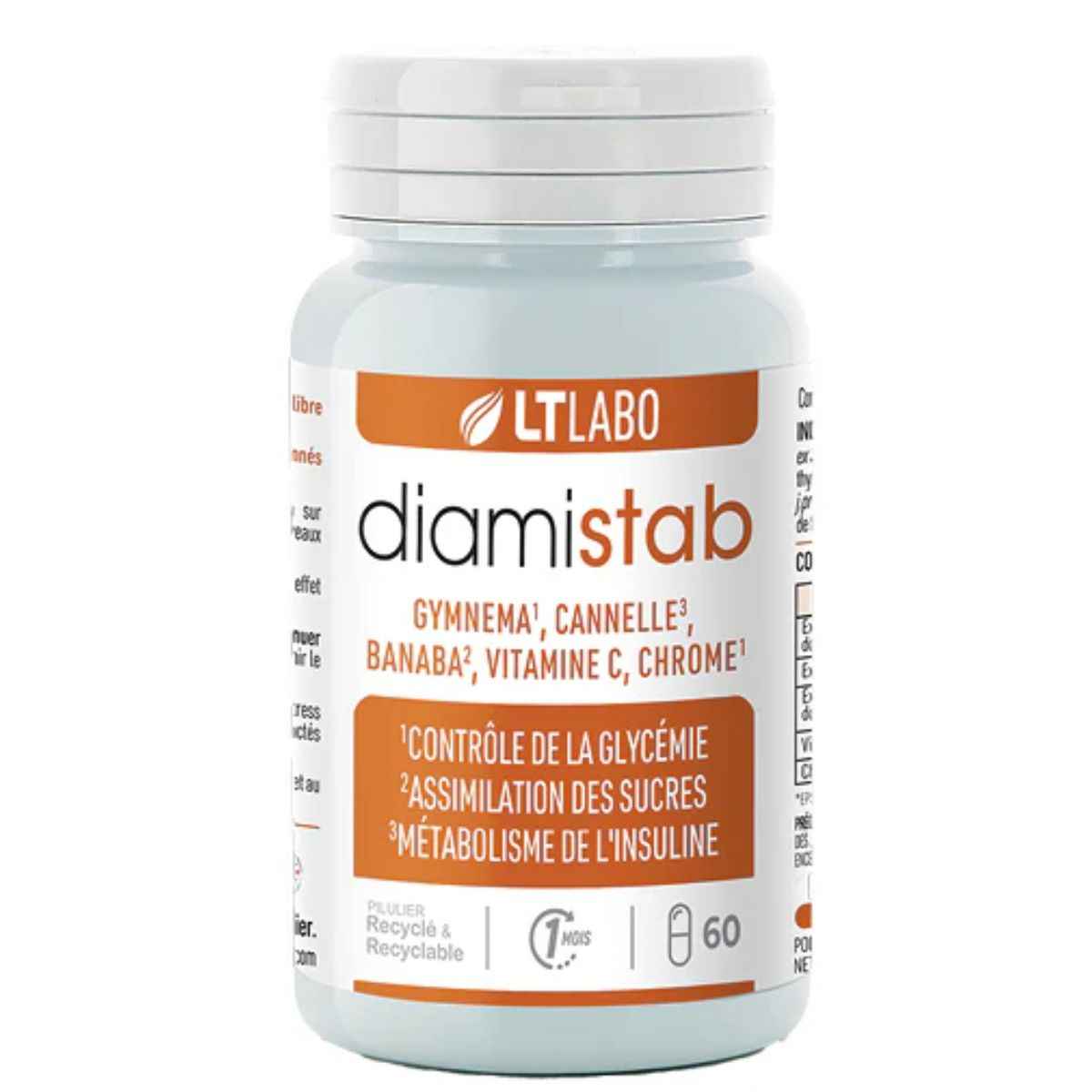 Une boîte de 60 gélules de diamistab de la marque LT Labo
