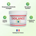 Digilance poudre digestive avec bénéfices : muqueuse intestinale, microbiote équilibré, confort digestif, L-Glutamine, Fabriqué France
