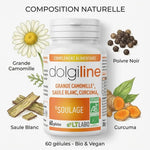 Dolgiline Bio 60 gélules avec ingrédients naturels: Camomille, Saule Blanc, Curcuma, Poivre Noir