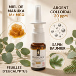 Dr. Theiss spray nasal miel de Manuka et argent colloïdal 30ml avec ingrédients naturels
