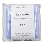 Un paquet de quatre carrés fondants Drake à la senteur Lavande