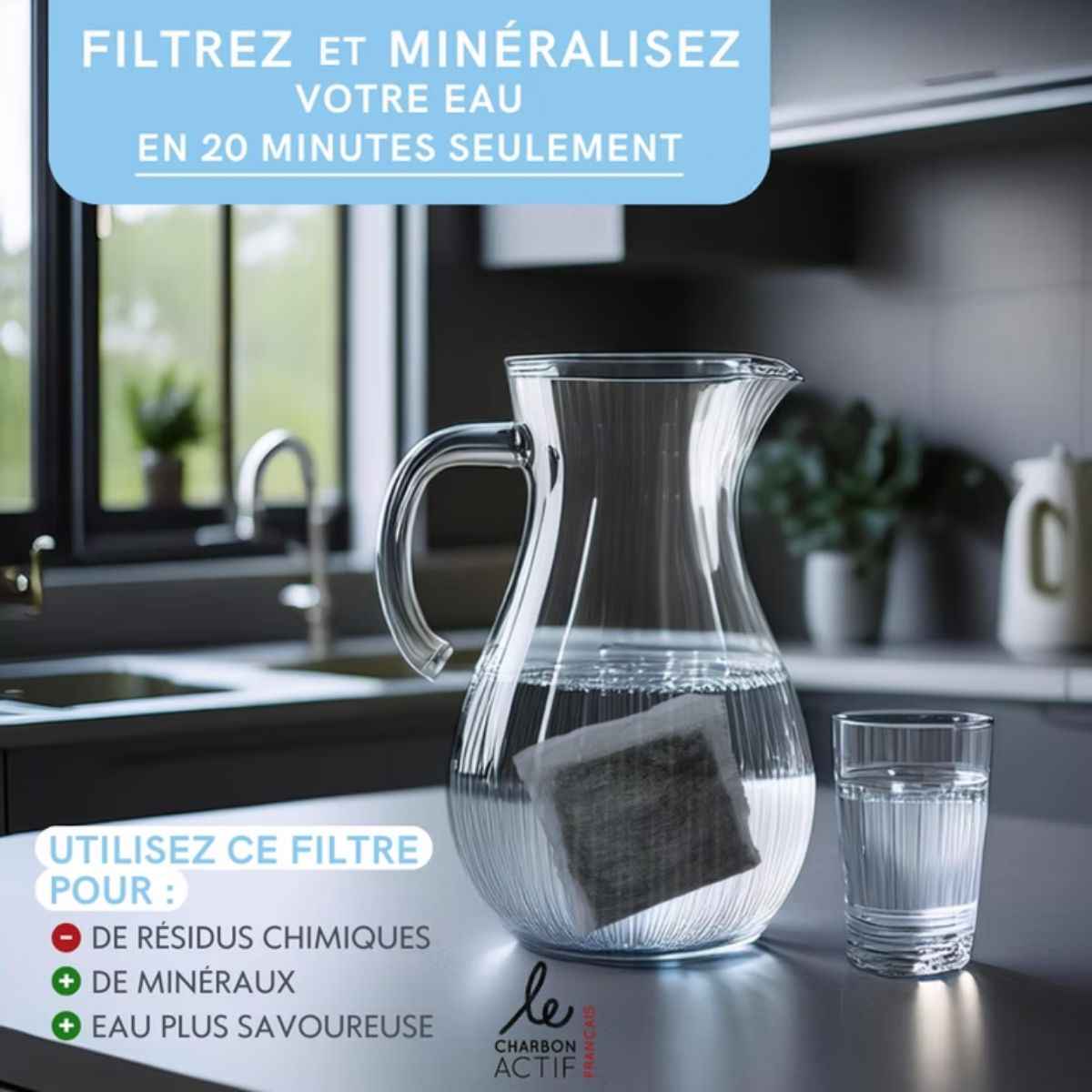 Utilisation du duo filtrant le charbon actif français