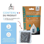 Contenu du duo filtrant le charbon actif français