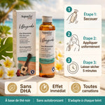 Aquatéal Eau Bronzante l'Originale avec guide application 3 étapes, effet immédiat sans DHA