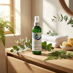 Eau capillaire Catalyons vaporisateur 150ml sur vanité avec plantes et serviettes