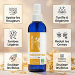 Eau florale Hélichryse bio 200ml Eolesens - Bouteille spray avec bénéfices peau et jambes légères
