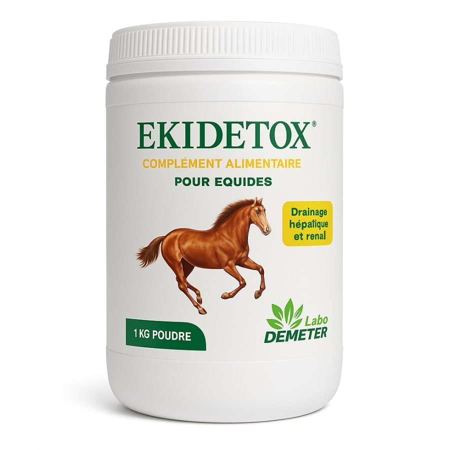Une boite de 1kg de draineur hépatique Ekidetox de la marque Labo-Demeter, vue de face