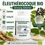 Eleutherocoque Bio Neodiet 200 gélules avec ginseng sibérien, énergie et immunité