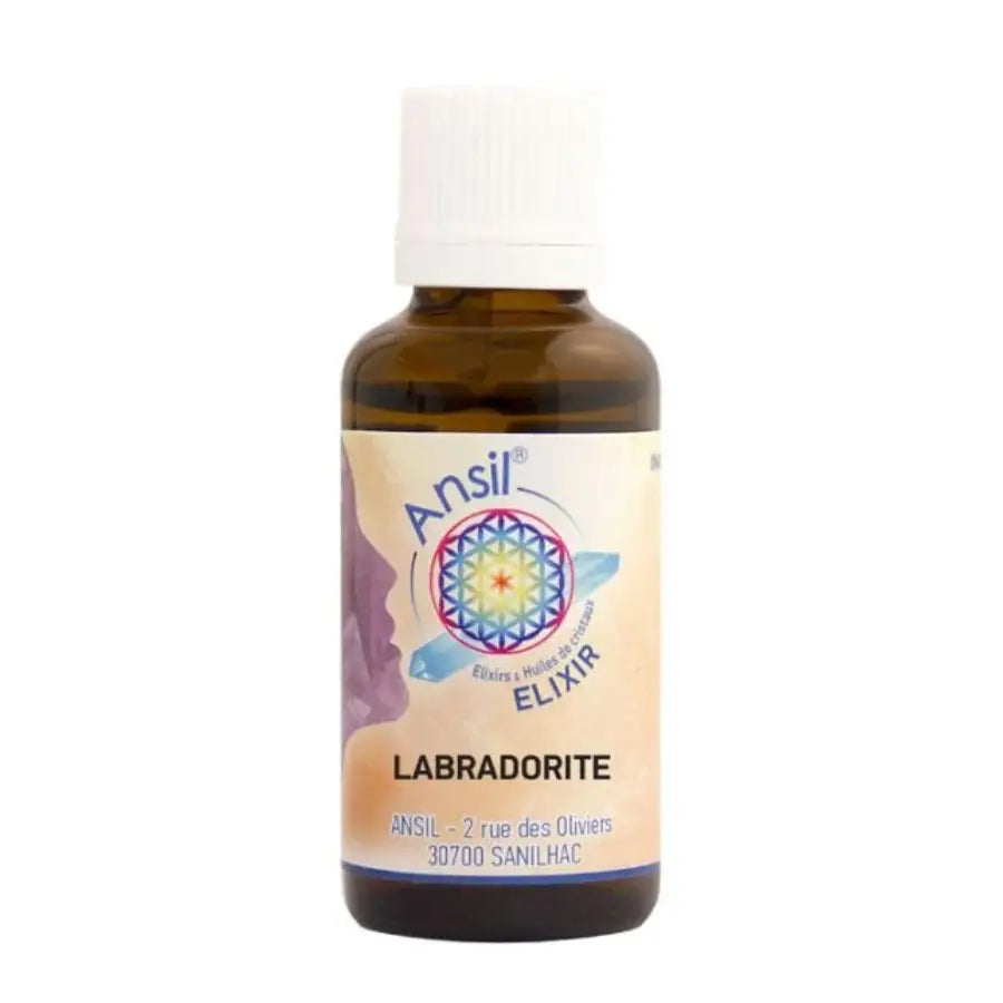 Flacon de 30ml d'élixir de cristal Labradorite de la marque Ansil