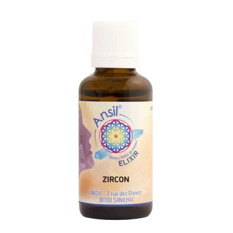 Flacon de 30 ml d'élixir de cristal Zircon de la marque Ansil