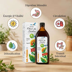 Elixir du Suédois Dr. Theiss avec bénéfices digestion, énergie, circulation et détoxification