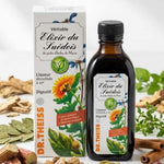 un flacon d'Elixir du Suédois 20° de 200 ml de Dr. Theiss avec son étui