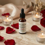 Élixir Fleur de Bach Libido 20ml Saint-Hilaire avec flacon compte-gouttes en ambiance romantique