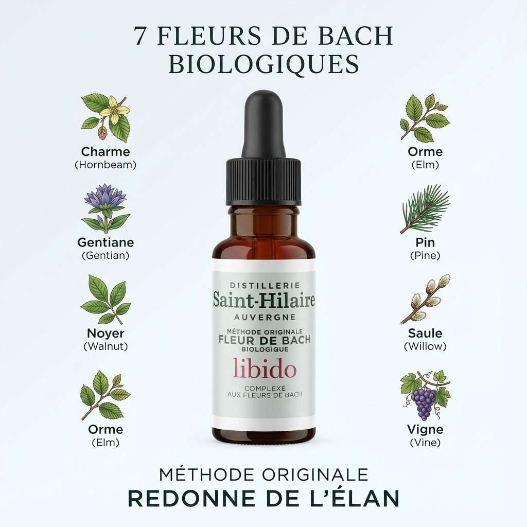 Elixir Fleur de Bach Libido 20ml Saint-Hilaire avec ingrédients naturels biologiques