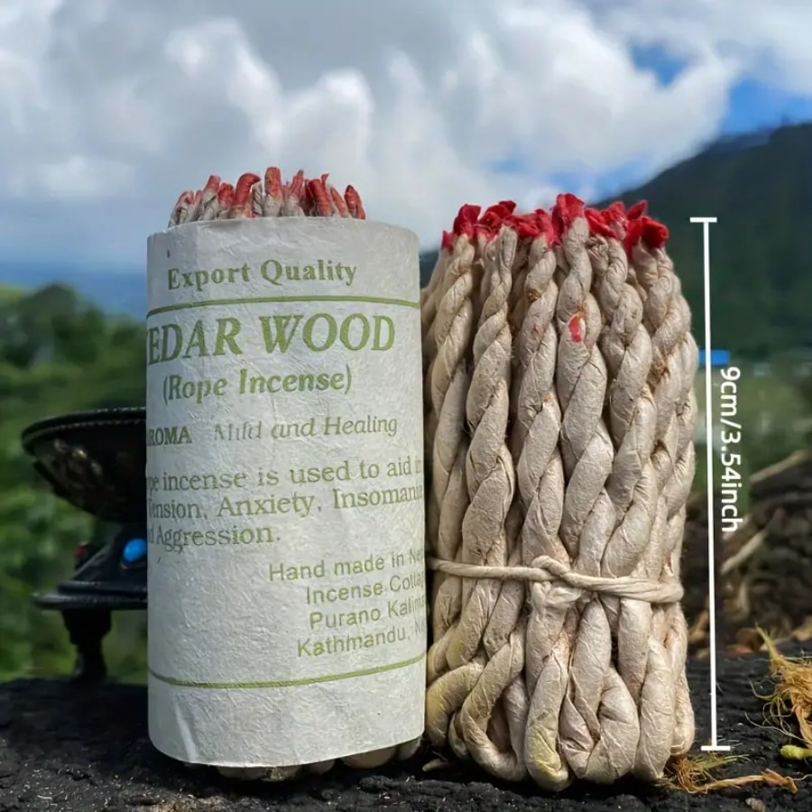 Encens en corde du Nepal (40 pièces) - Parfum Cèdre