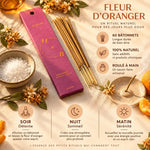 Encens Fleur d'Oranger H&B - bâtons naturels, packaging rose et bol céramique rituel détente