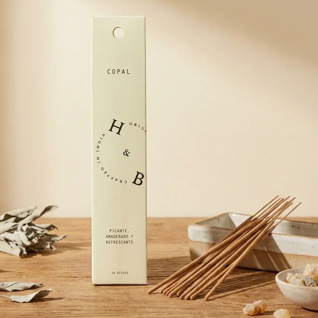 Encens naturel Copal H&B 10 bâtons, présentation de la boîte