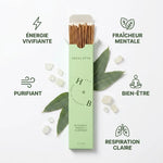Encens naturel eucalyptus x10 avec bénéfices purifiant, fraîcheur mentale et bien-être respiratoire