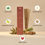 Encens Naturel Neem & Citronnelle x10 - Boîte terracotta avec bâtons, avantages purifiants et bien-être