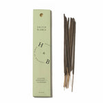 Encens naturel sauge blanche x6 avec boîte verte et bâtons de bois naturel