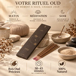 Encens Oud 10 bâtons - Rituels Matin Méditation Soir, bois naturel premium