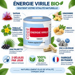 Énergie Virile Bio 60 gélules avec ingrédients naturels - Laboratoire Code
