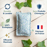 Éponge écologique Angie Be Green avec tissu recyclé et face lin, 100% écologique et fabriquée en France
