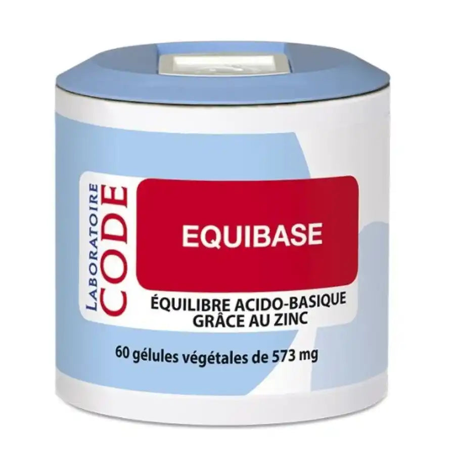 Equibase, équilibre acido-basique, boîte de 60 gélules de la marque Laboratoire Code. 