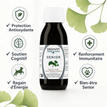 Ergyvet Senior 100ml protection anti-âge chien chat avec bénéfices antioxydants et soutien cognitif