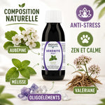 Ergyvet Sérénité 100ml - Complément naturel anti-stress pour chien et chat avec aubépine et valériane