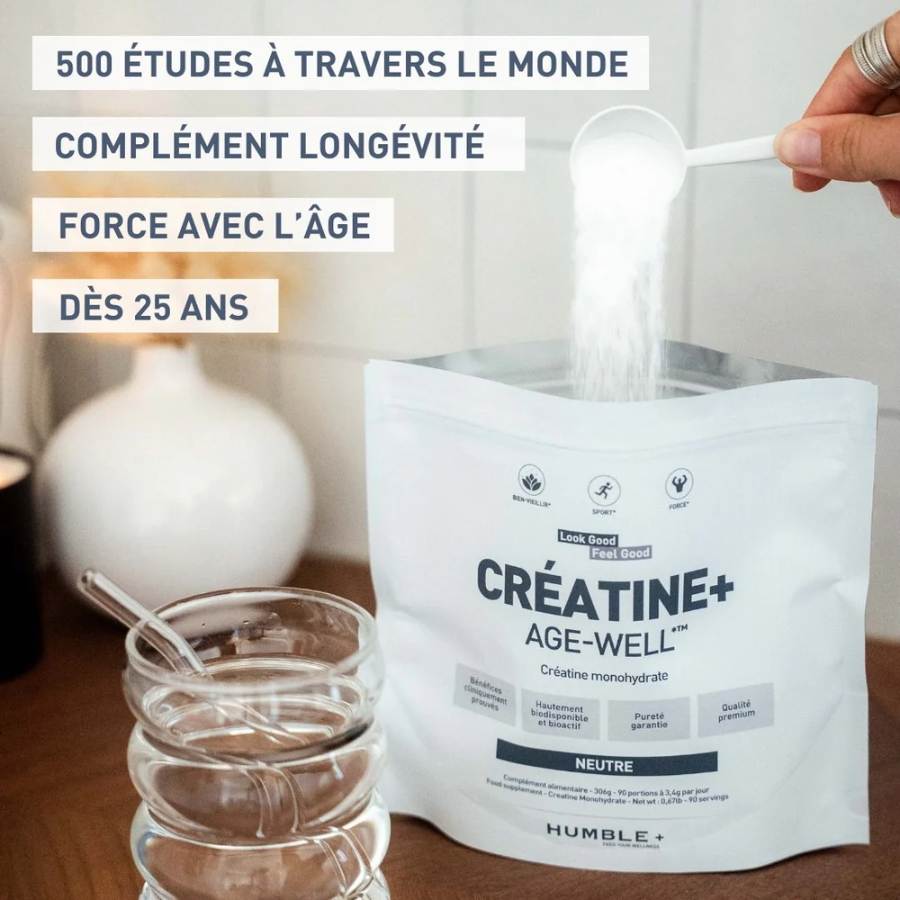 Les études prouvants les bienfaits de la Créatine+ AGE-WELL de 300g de Humble +