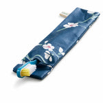 Etui brosse à dents coton enduit bleu motif floral Angie Be Green