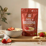 Eveil du Bouddha Cachuète Banane Iswari 360g avec fruits frais et porridge préparé