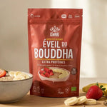 Eveil du Bouddha Cachuète Banane Iswari 360g avec fruits frais et porridge préparé